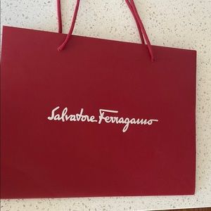 Ferragamo shopping bag large and ribbon